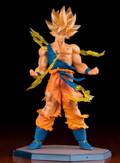 Super Saiyan Goku Energy Aura Figure – Battle-Damaged Dragon Ball Z Collectible Statue